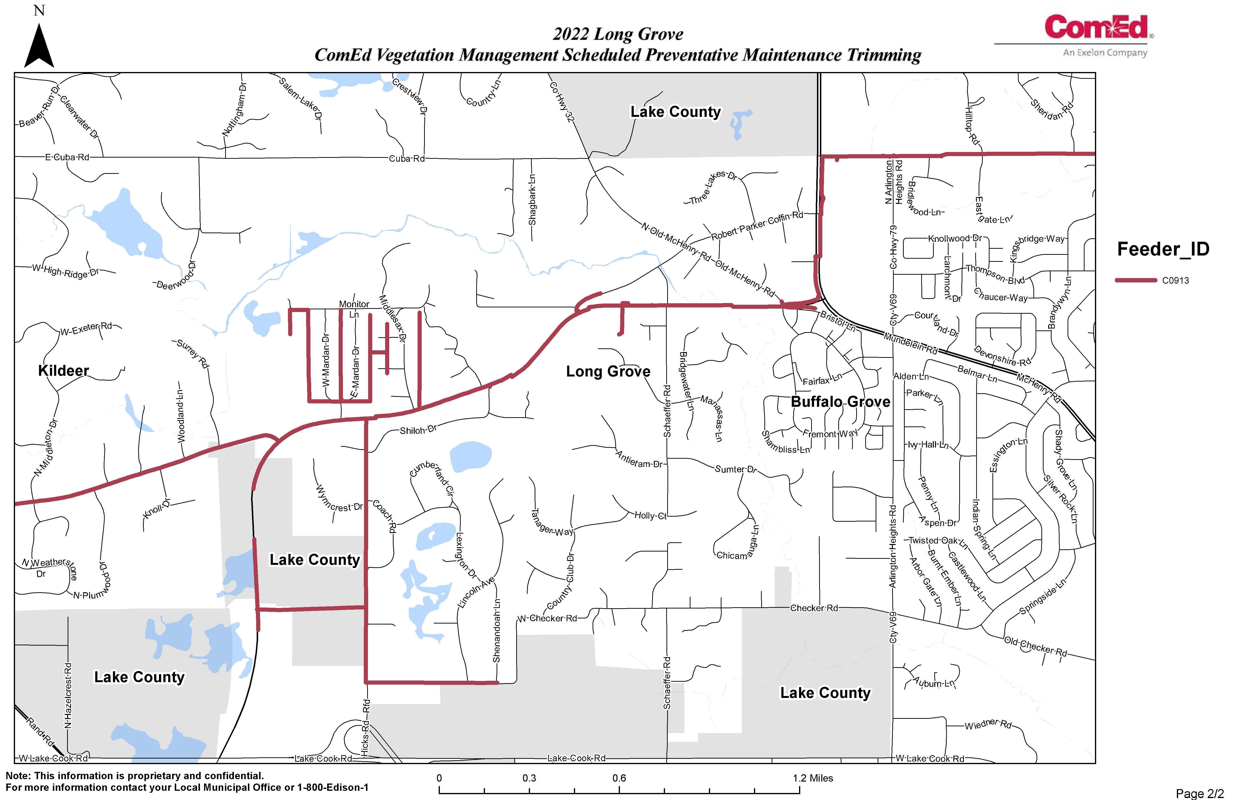 *Updated* 2022 Long Grove ComEd Vegetation Management Map Long Grove
